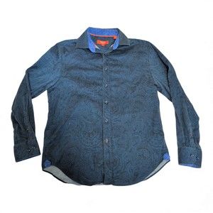 Tallia Sport Men's‎ Blue Paisley Button-Down Shirt - M